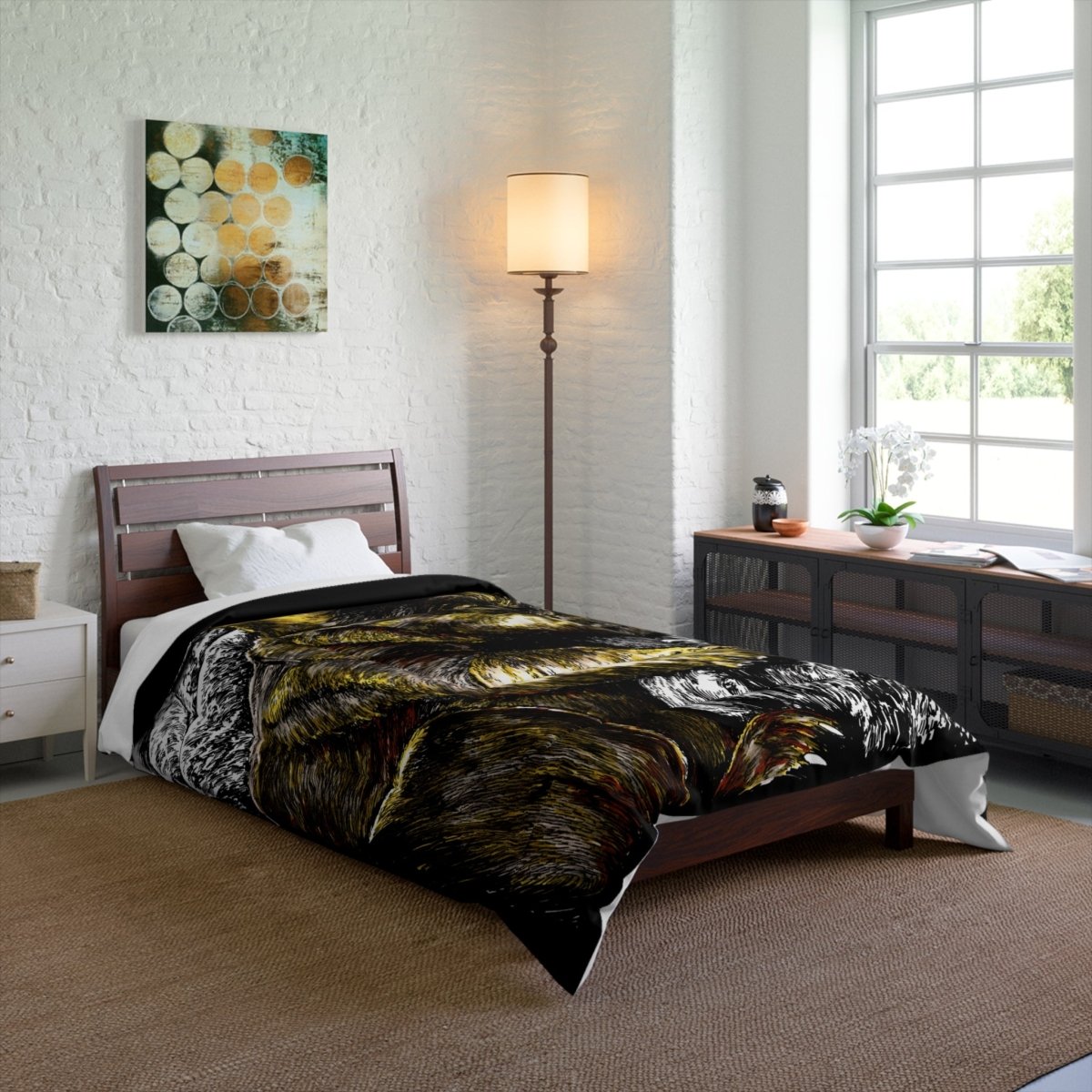 Charming French Bulldog Comforter - Cozy Pet - Inspired Bedding for Dog Lovers - Curran Artworks