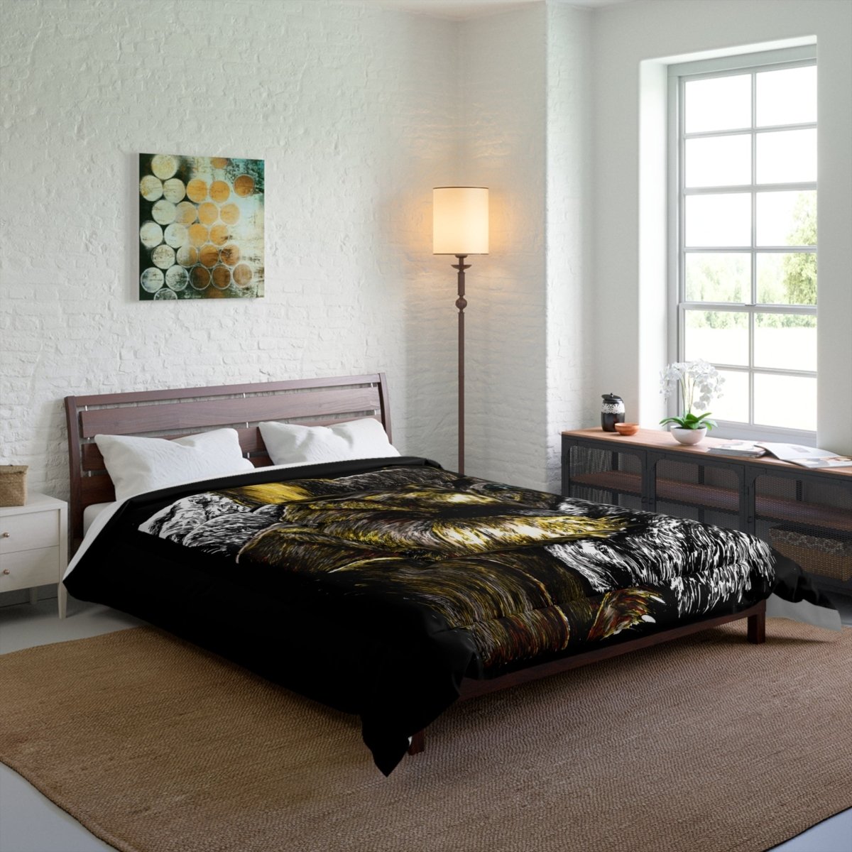 Charming French Bulldog Comforter - Cozy Pet - Inspired Bedding for Dog Lovers - Curran Artworks