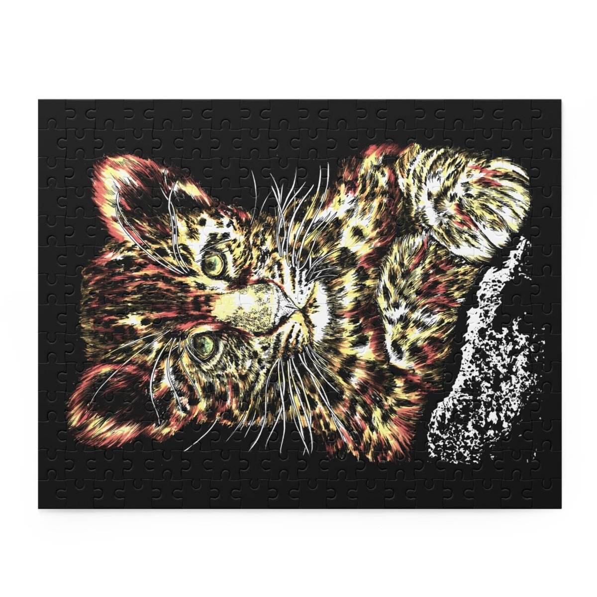 Charming Leopard Cub Puzzle – 120, 252, 500 - Piece Options - Curran Artworks