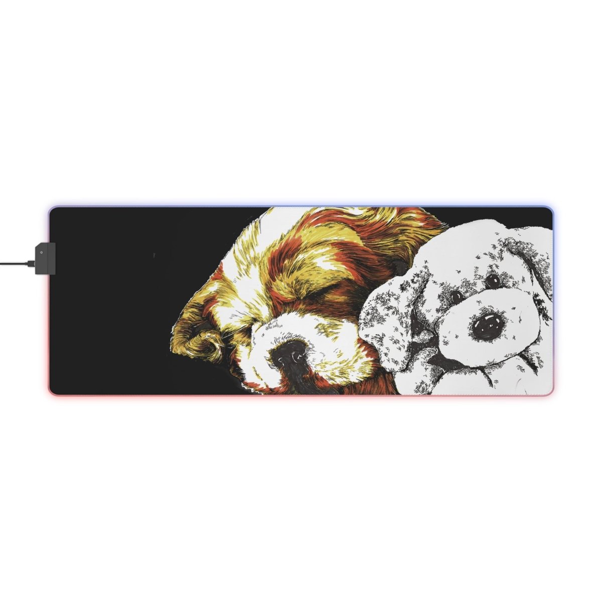 Cocker Spaniel Puppy LED Gaming Mouse Pad - Cozy Puppy Design for Gamers - Curran Artworks