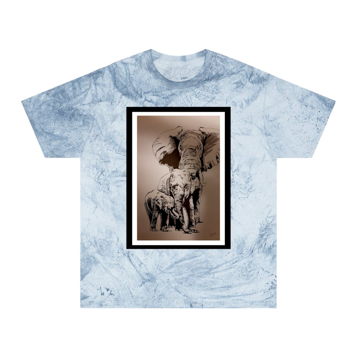 Color Blast Elephant Art Unisex T-Shirt - Nature Lover Gift - Curran Artworks