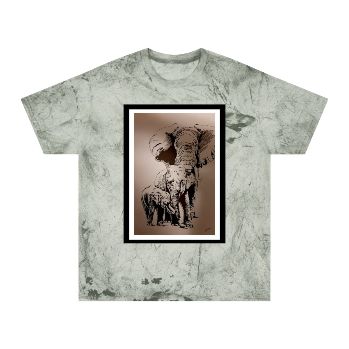 Color Blast Elephant Art Unisex T-Shirt - Nature Lover Gift - Curran Artworks