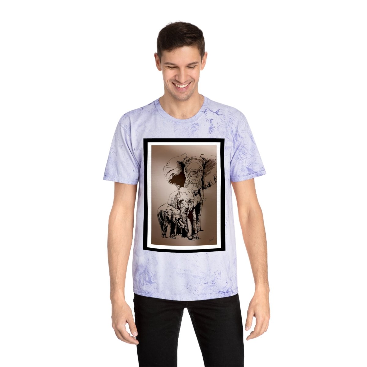 Color Blast Elephant Art Unisex T-Shirt - Nature Lover Gift - Curran Artworks