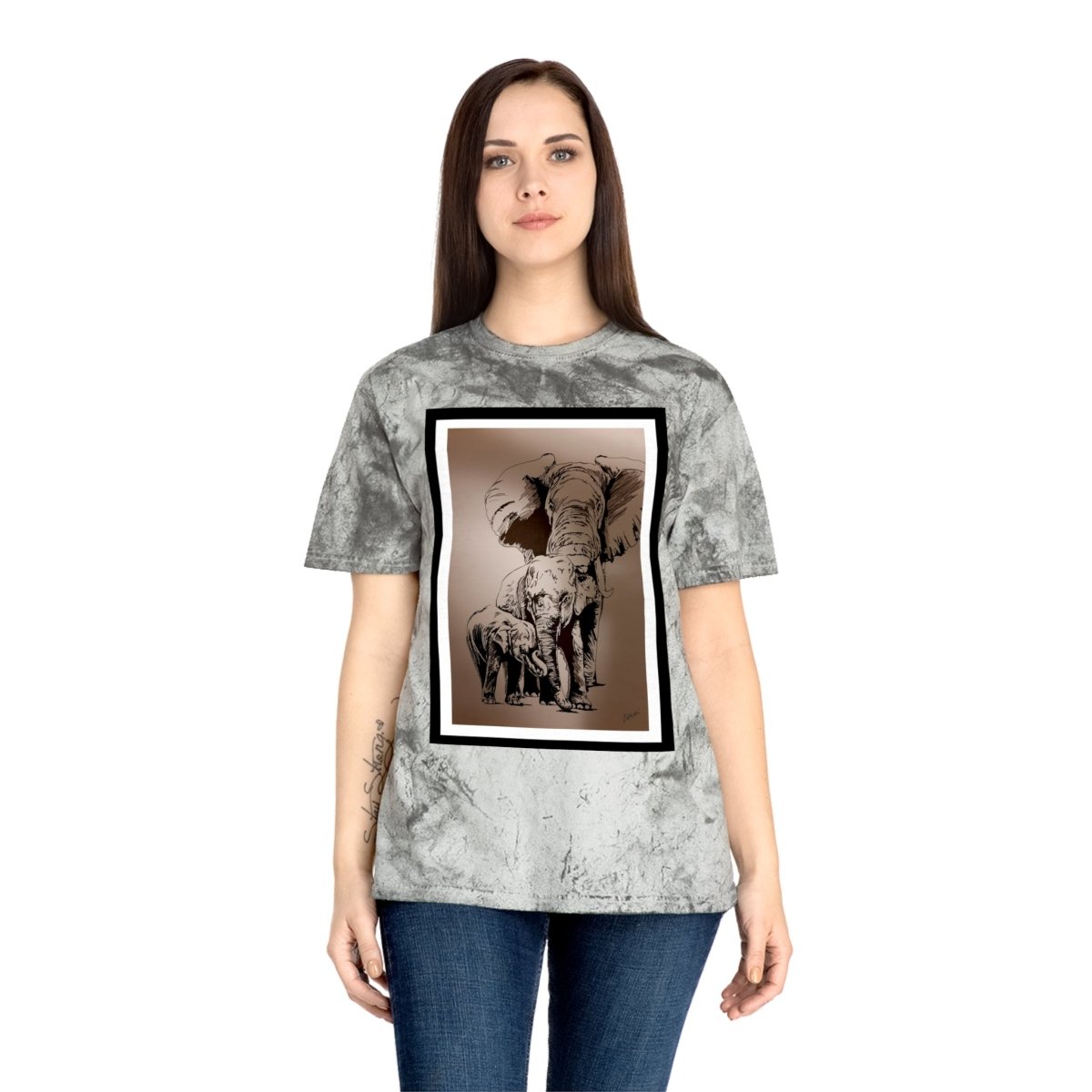 Color Blast Elephant Art Unisex T-Shirt - Nature Lover Gift - Curran Artworks