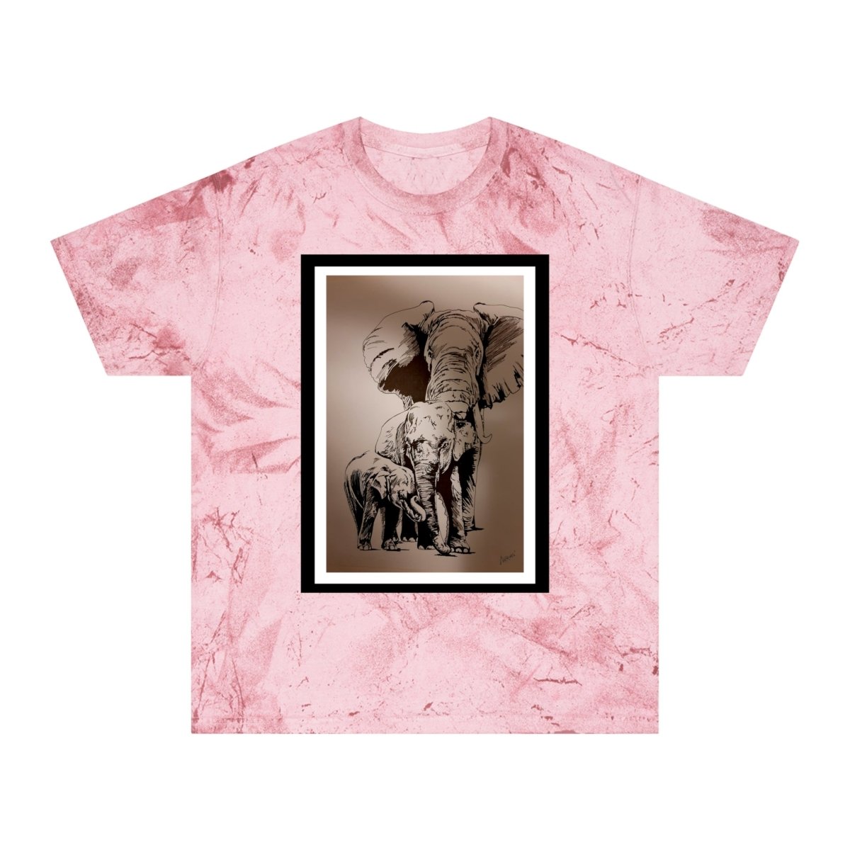 Color Blast Elephant Art Unisex T-Shirt - Nature Lover Gift - Curran Artworks