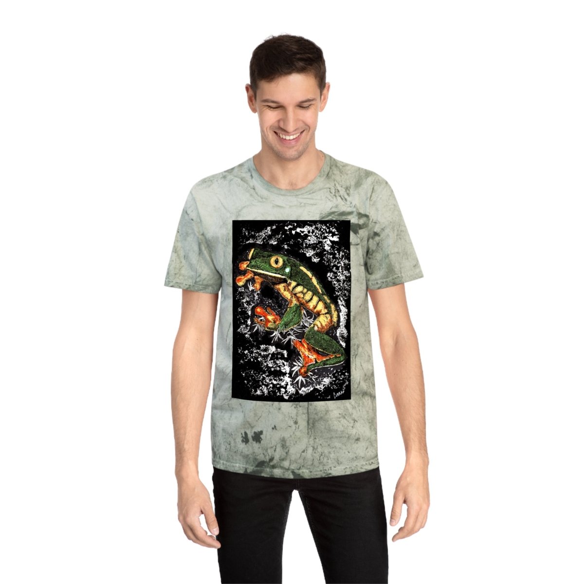 Color Blast Frog T-Shirt - Vibrant Nature - Inspired Unisex Tee - Curran Artworks