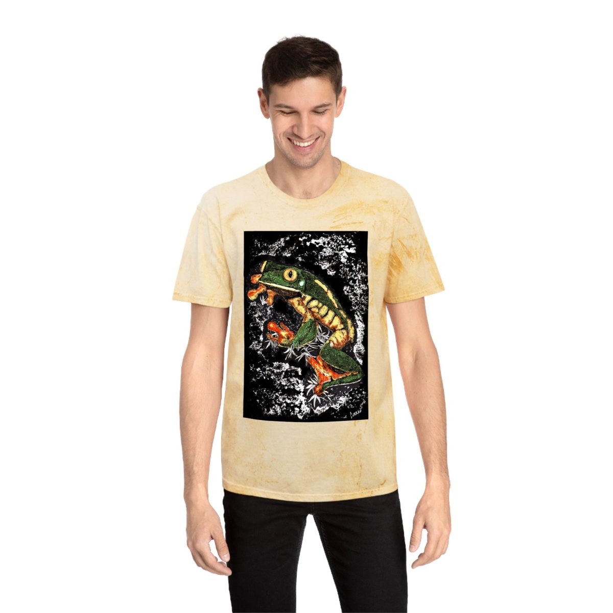 Color Blast Frog T-Shirt - Vibrant Nature - Inspired Unisex Tee - Curran Artworks