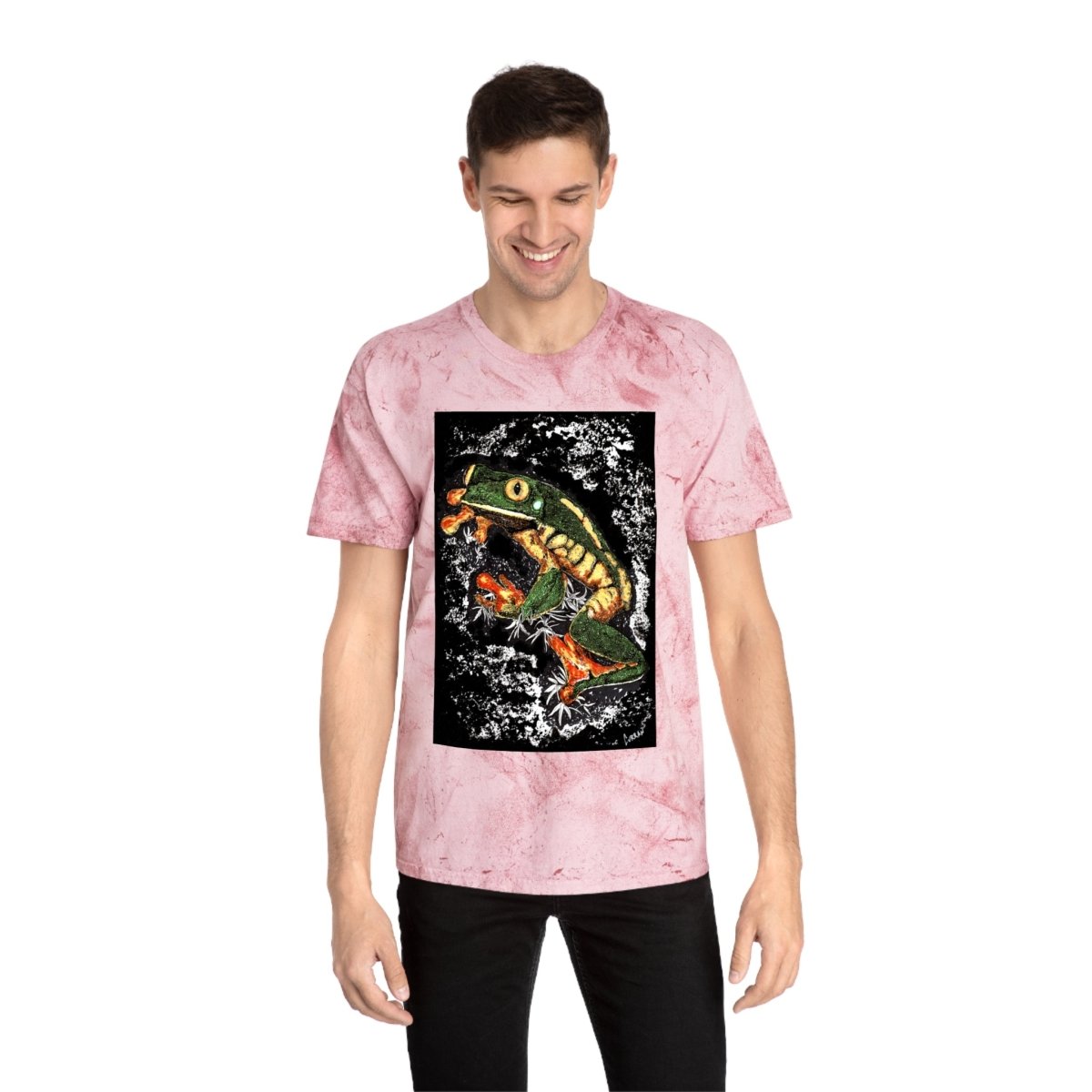 Color Blast Frog T-Shirt - Vibrant Nature - Inspired Unisex Tee - Curran Artworks