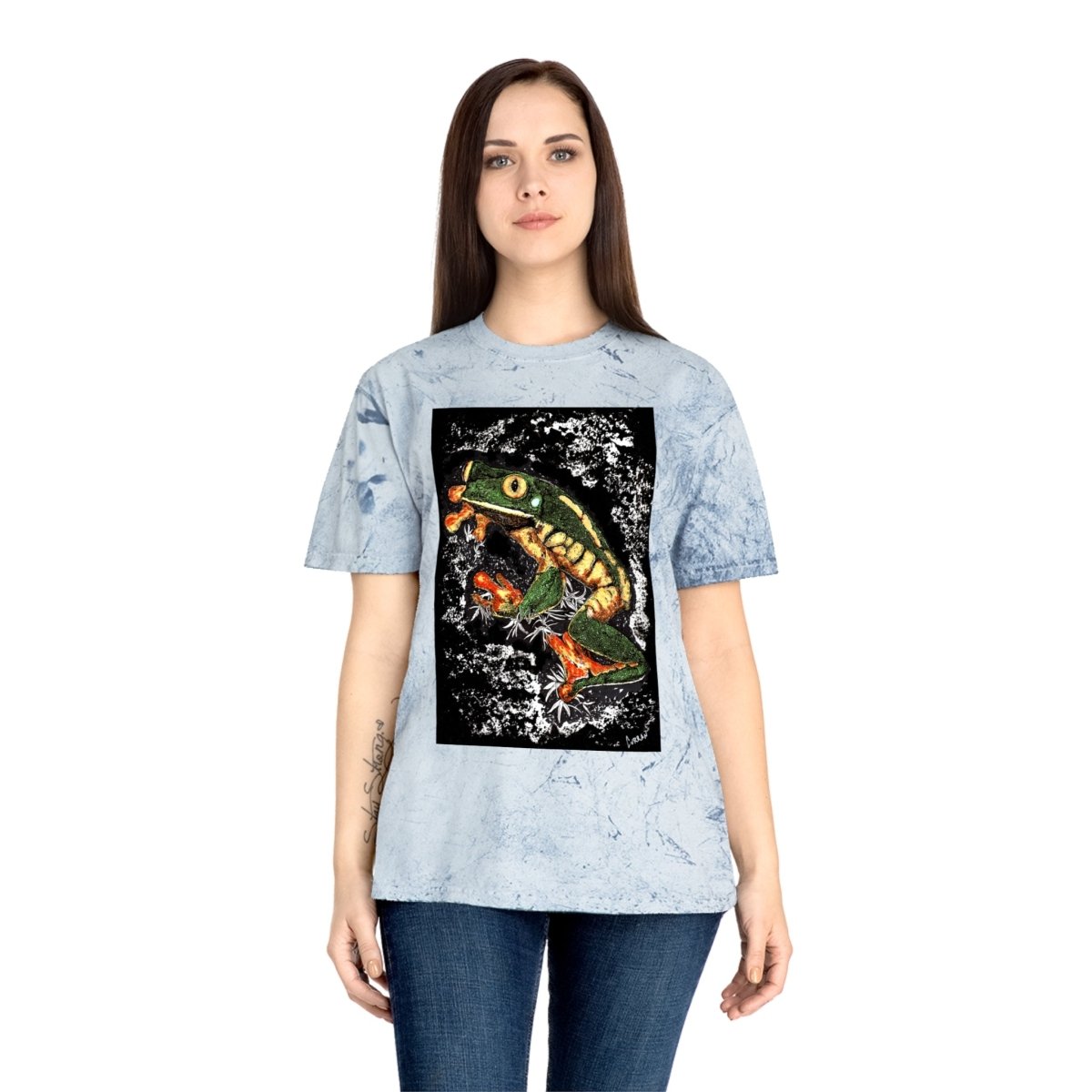 Color Blast Frog T-Shirt - Vibrant Nature - Inspired Unisex Tee - Curran Artworks