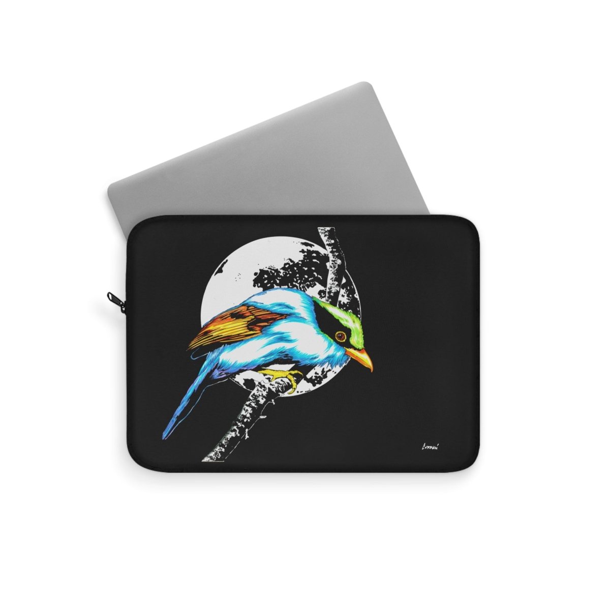Colorful Bird Laptop Sleeve - Artistic Design for Nature Lovers - Curran Artworks