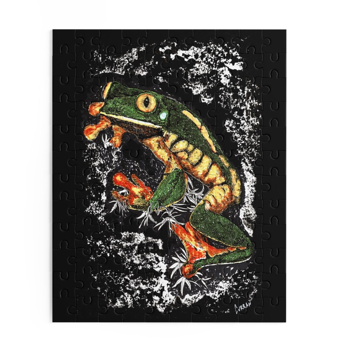 Colorful Frog Art Puzzle - Perfect for Nature Lovers - 120, 252, 500 Pieces - Curran Artworks