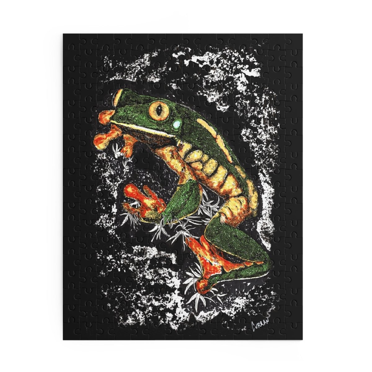 Colorful Frog Art Puzzle - Perfect for Nature Lovers - 120, 252, 500 Pieces - Curran Artworks