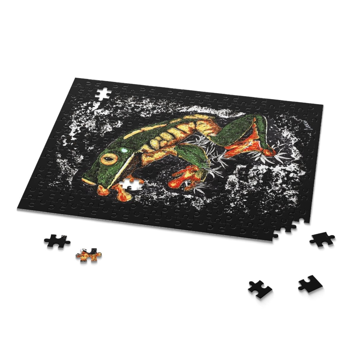 Colorful Frog Art Puzzle - Perfect for Nature Lovers - 120, 252, 500 Pieces - Curran Artworks