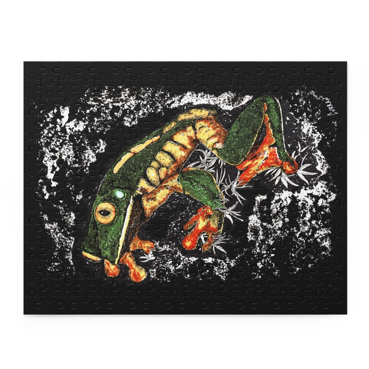 Colorful Frog Art Puzzle - Perfect for Nature Lovers - 120, 252, 500 Pieces - Curran Artworks