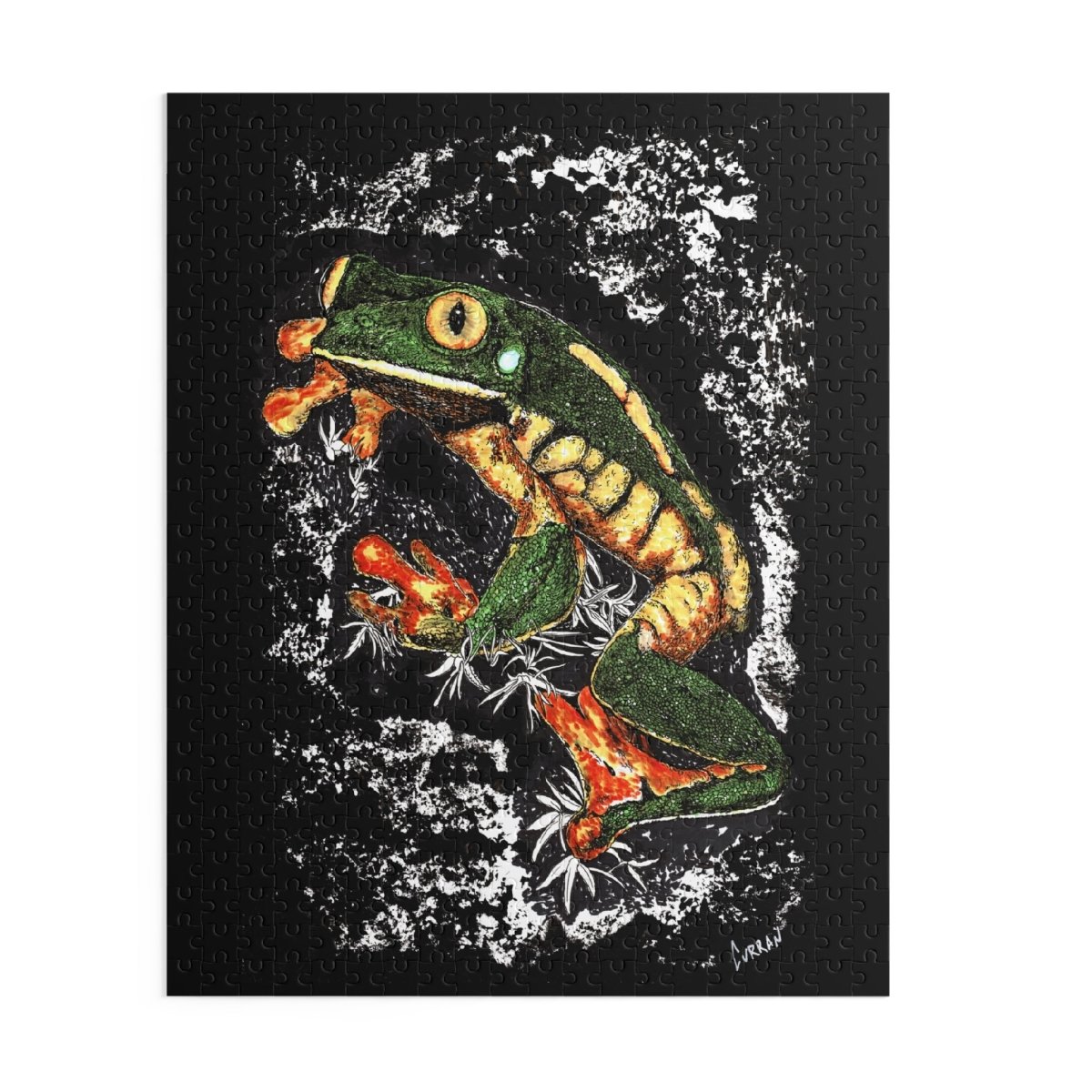 Colorful Frog Art Puzzle - Perfect for Nature Lovers - 120, 252, 500 Pieces - Curran Artworks