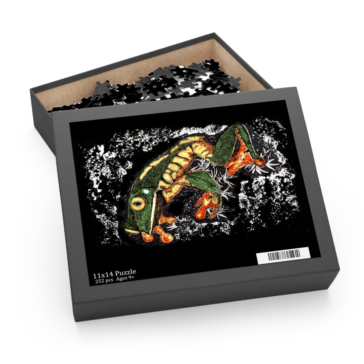 Colorful Frog Art Puzzle - Perfect for Nature Lovers - 120, 252, 500 Pieces - Curran Artworks