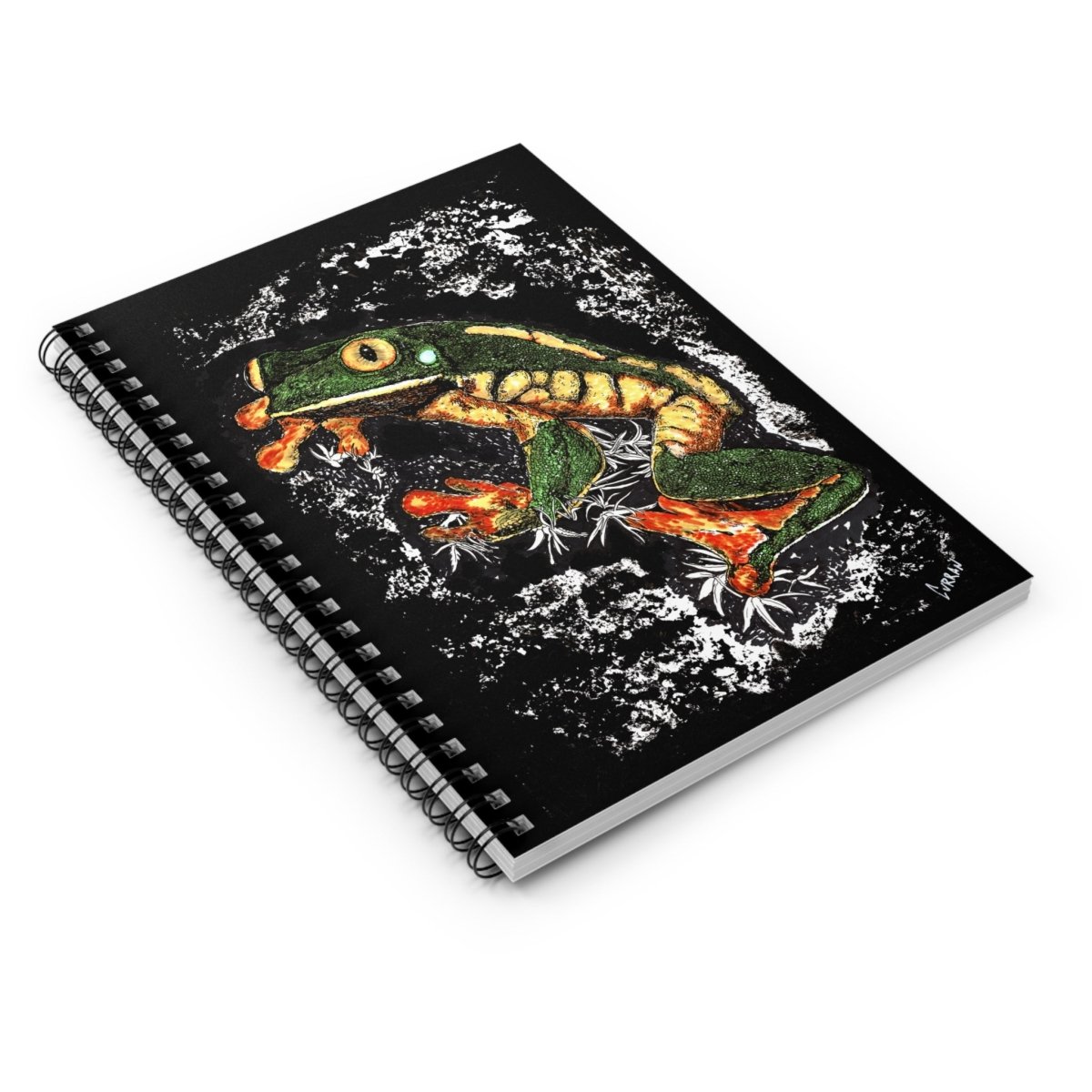 Colorful Frog Spiral Notebook - Ruled Line for Nature Lovers - Curran Artworks
