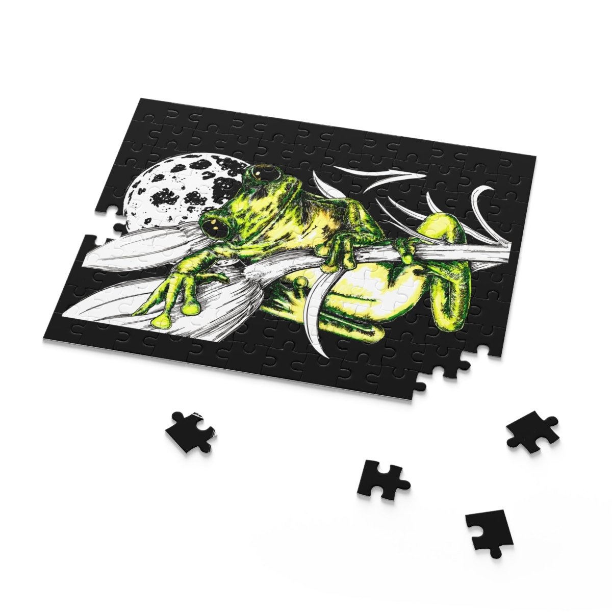 Colorful Frog Themed Puzzle - 500 - Piece Jigsaw for Nature Lovers - Curran Artworks