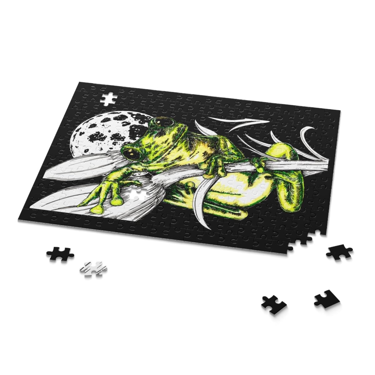Colorful Frog Themed Puzzle - 500 - Piece Jigsaw for Nature Lovers - Curran Artworks