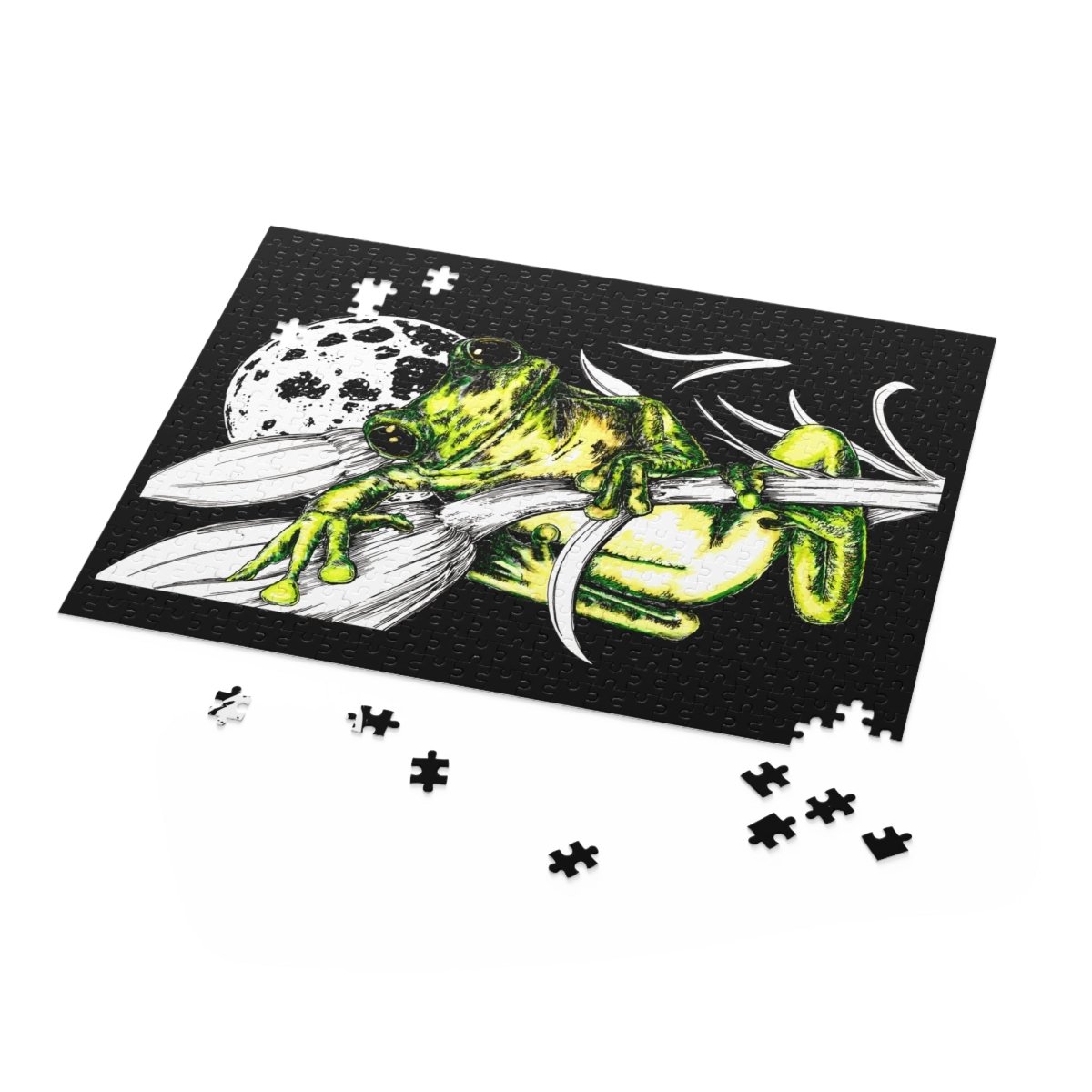 Colorful Frog Themed Puzzle - 500 - Piece Jigsaw for Nature Lovers - Curran Artworks