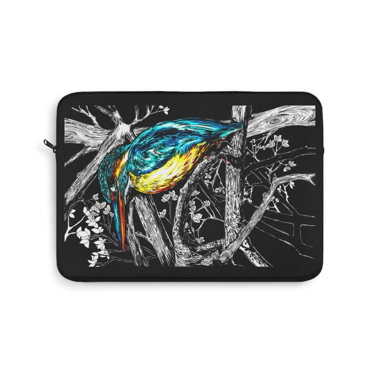 Colorful Kingfisher Bird Laptop Sleeve – Artistic Protection for Tech Lovers - Curran Artworks