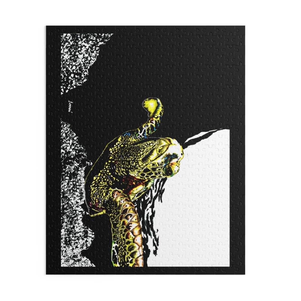 Colorful Sea Turtle Puzzle – 120, 252, 500 - Piece Ocean Art for Nature Lovers - Curran Artworks