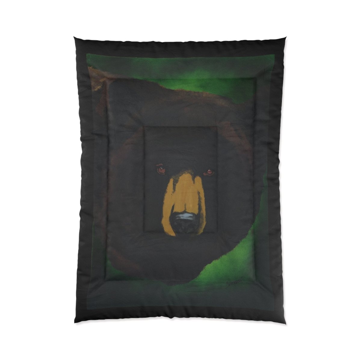 Cozy Brown Bear Comforter - Nature - Inspired Bedding for Animal Lovers - Curran Artworks