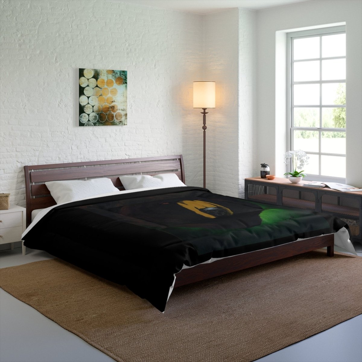 Cozy Brown Bear Comforter - Nature - Inspired Bedding for Animal Lovers - Curran Artworks