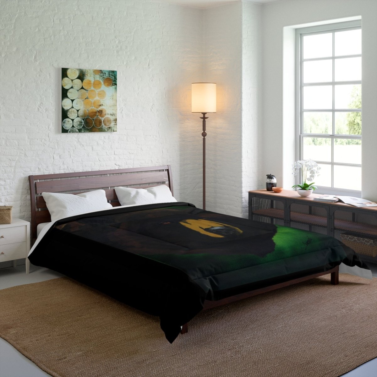 Cozy Brown Bear Comforter - Nature - Inspired Bedding for Animal Lovers - Curran Artworks