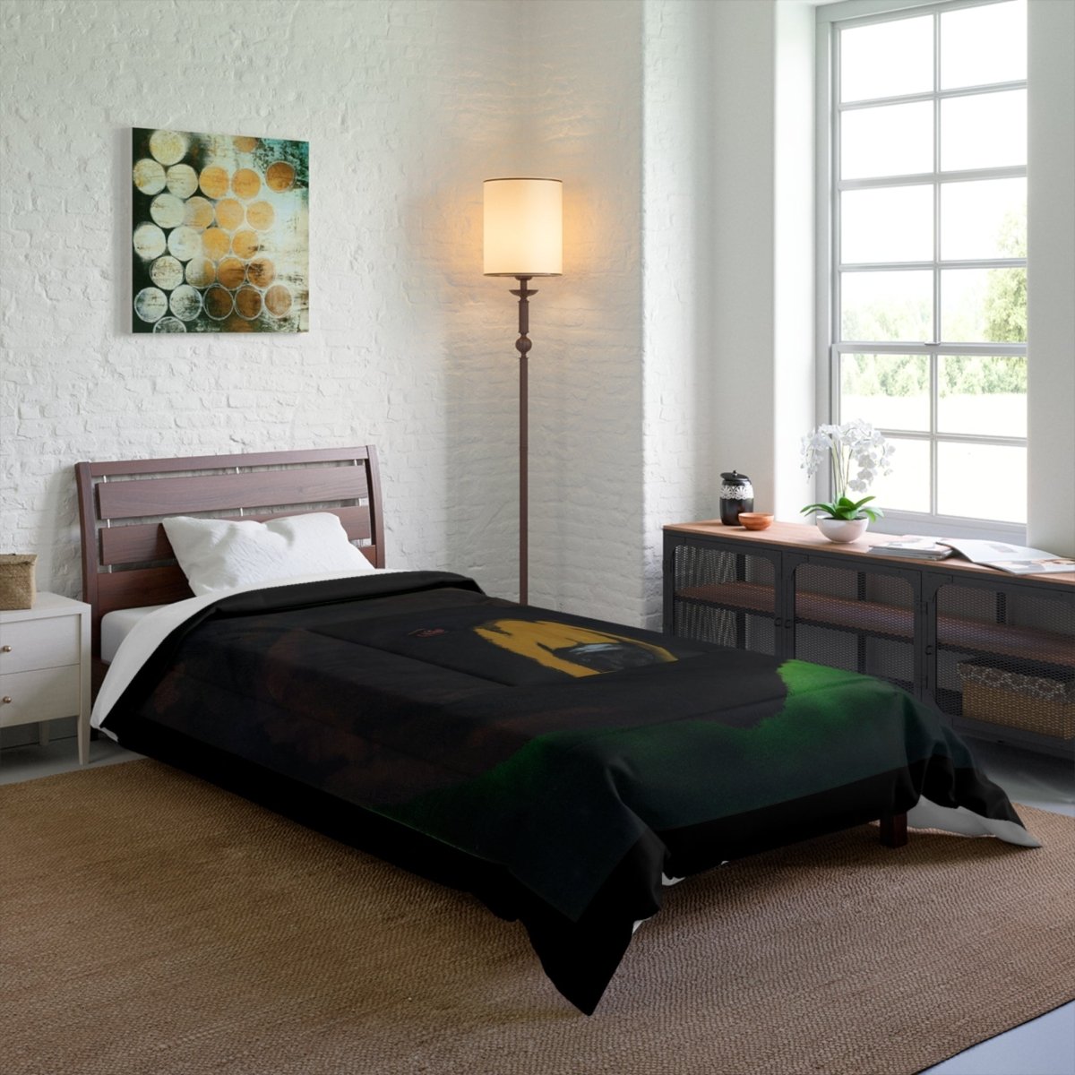 Cozy Brown Bear Comforter - Nature - Inspired Bedding for Animal Lovers - Curran Artworks