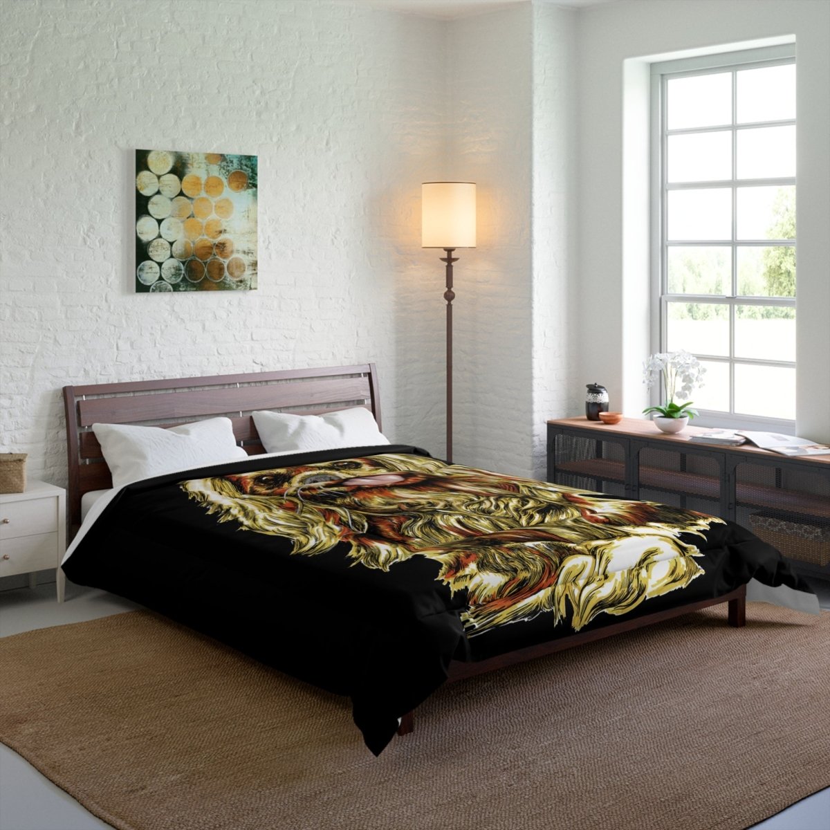 Cozy Dog Lover Comforter - Artistic Pet Blanket for Home Decor - Curran Artworks