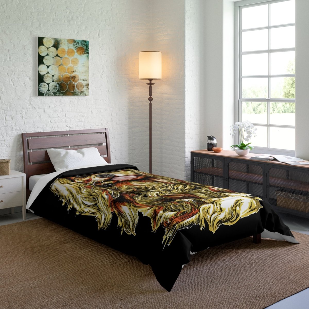 Cozy Dog Lover Comforter - Artistic Pet Blanket for Home Decor - Curran Artworks