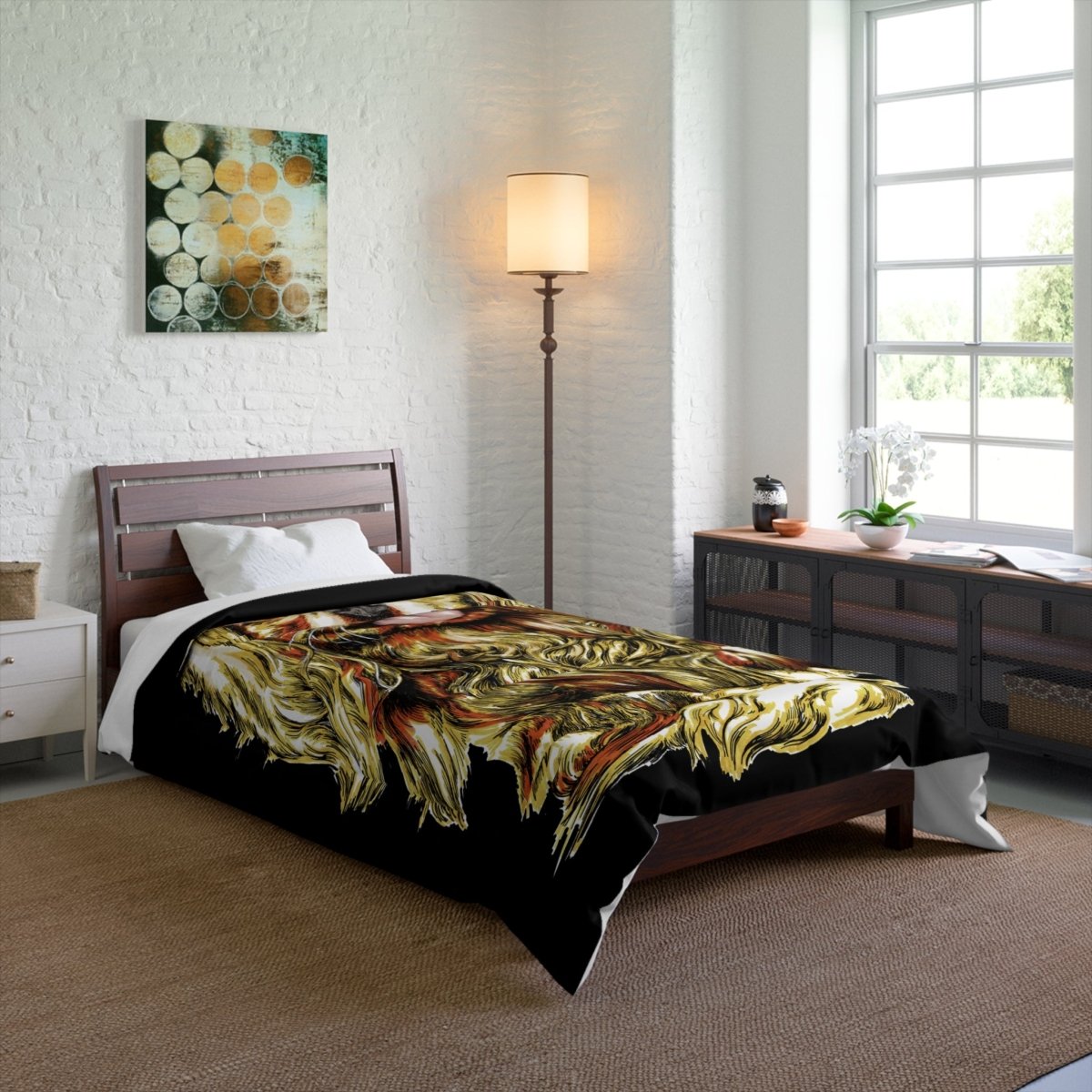 Cozy Dog Lover Comforter - Artistic Pet Blanket for Home Decor - Curran Artworks