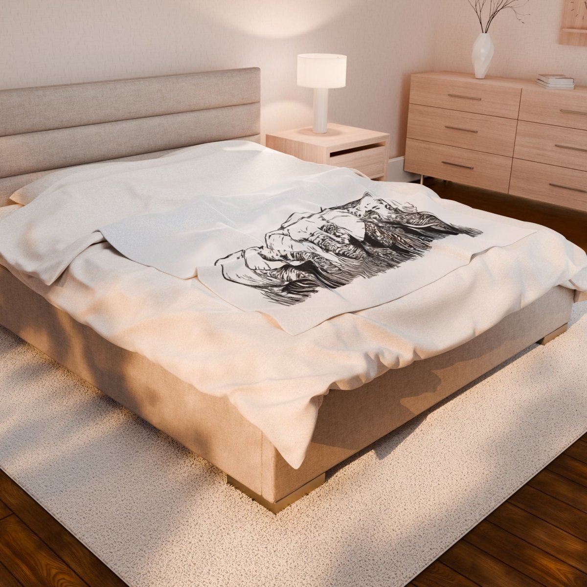 Cozy Elephant Velveteen Plush Blanket - Perfect for Home Decor and Gifting - Curran Artworks