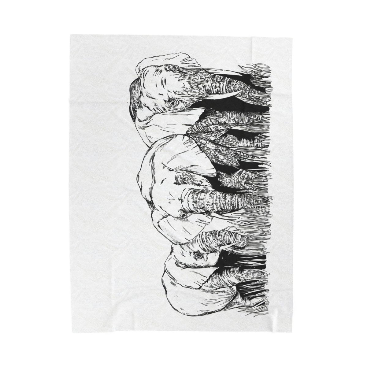 Cozy Elephant Velveteen Plush Blanket - Perfect for Home Decor and Gifting - Curran Artworks