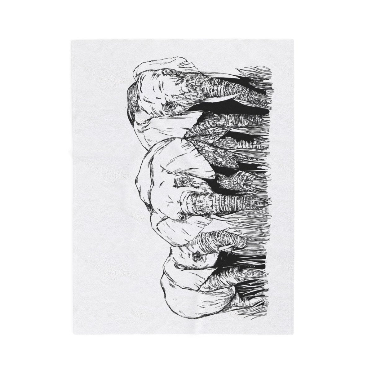 Cozy Elephant Velveteen Plush Blanket - Perfect for Home Decor and Gifting - Curran Artworks