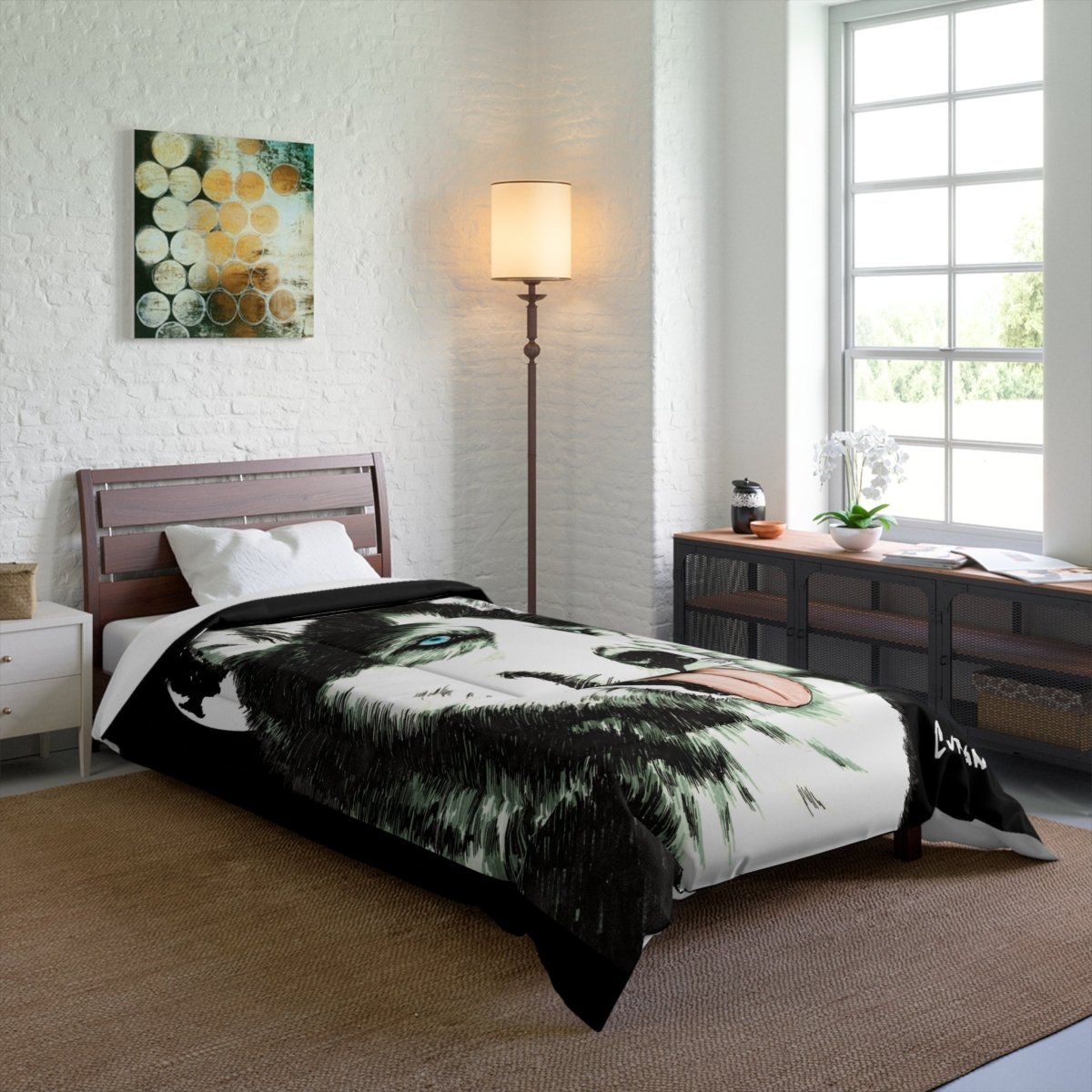 Cozy Husky Comforter - Stylish Dog - Themed Bedding for Pet Lovers - Curran Artworks
