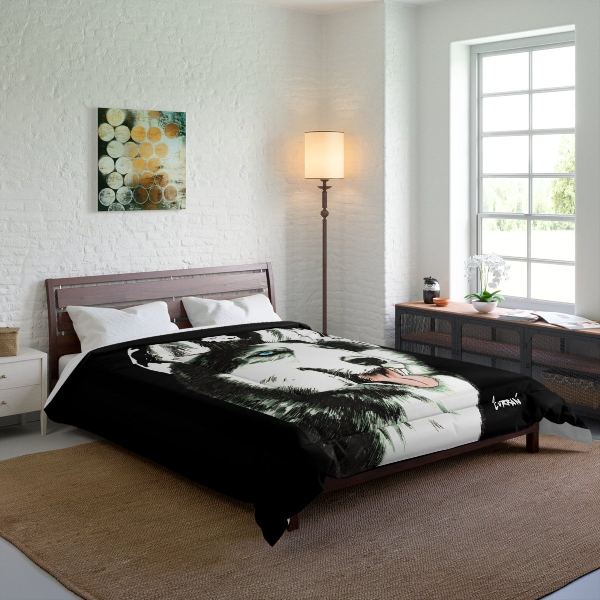 Cozy Husky Comforter - Stylish Dog - Themed Bedding for Pet Lovers - Curran Artworks