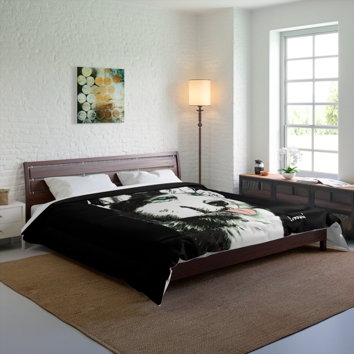 Cozy Husky Comforter - Stylish Dog - Themed Bedding for Pet Lovers - Curran Artworks