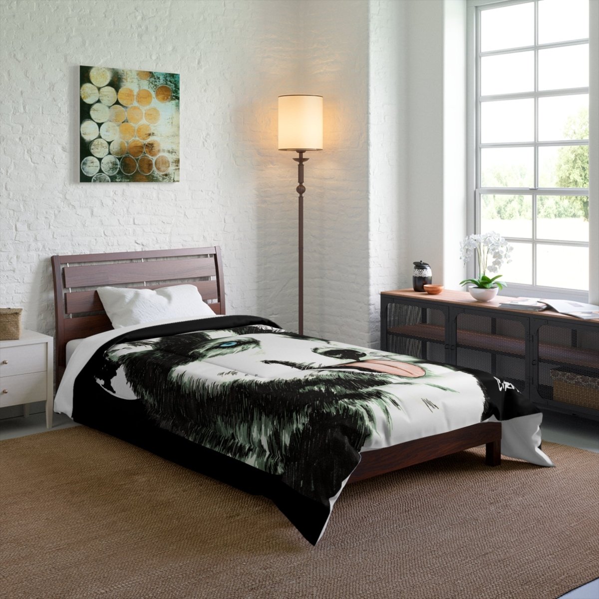 Cozy Husky Comforter - Stylish Dog - Themed Bedding for Pet Lovers - Curran Artworks
