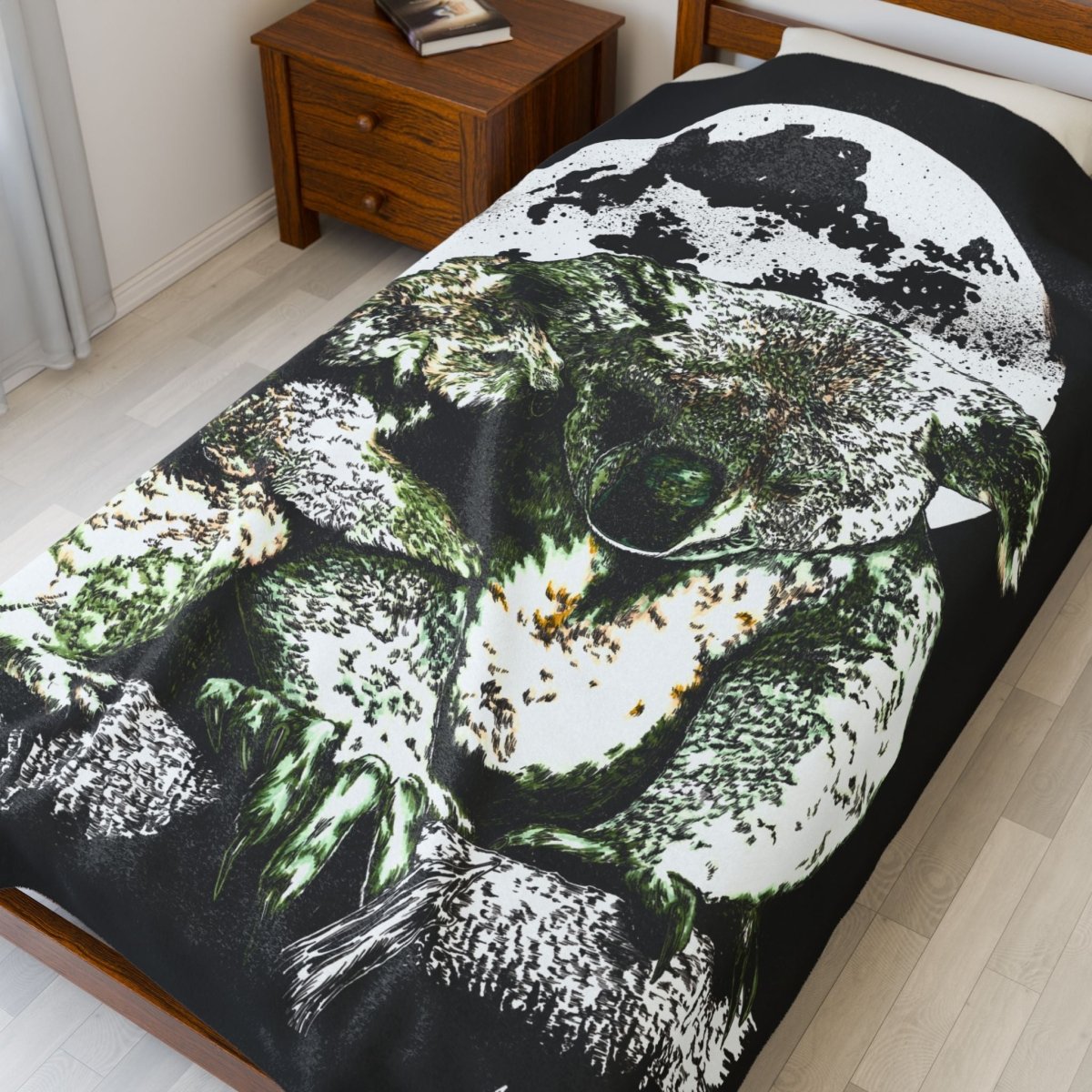Cozy Koala Velveteen Plush Blanket - Perfect for Comfort & Wildlife Lovers - Curran Artworks