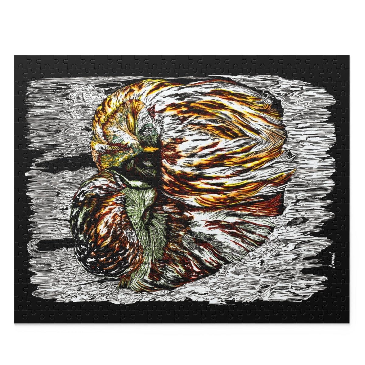 Cozy Owls Puzzle - 500 Pieces for Nature Lovers - Curran Artworks