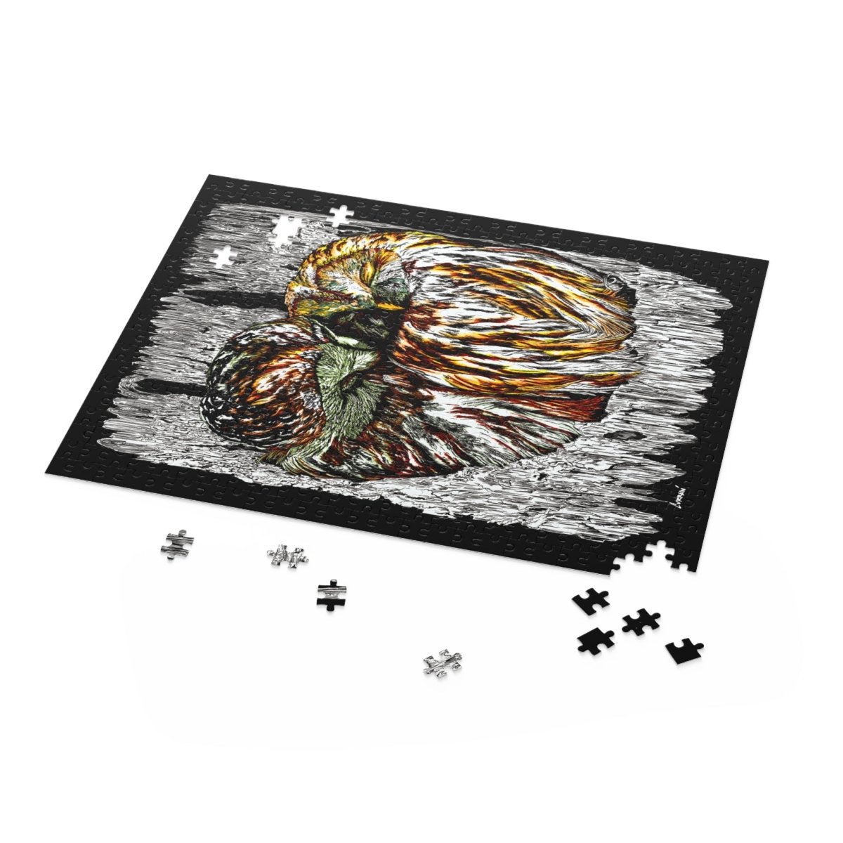 Cozy Owls Puzzle - 500 Pieces for Nature Lovers - Curran Artworks