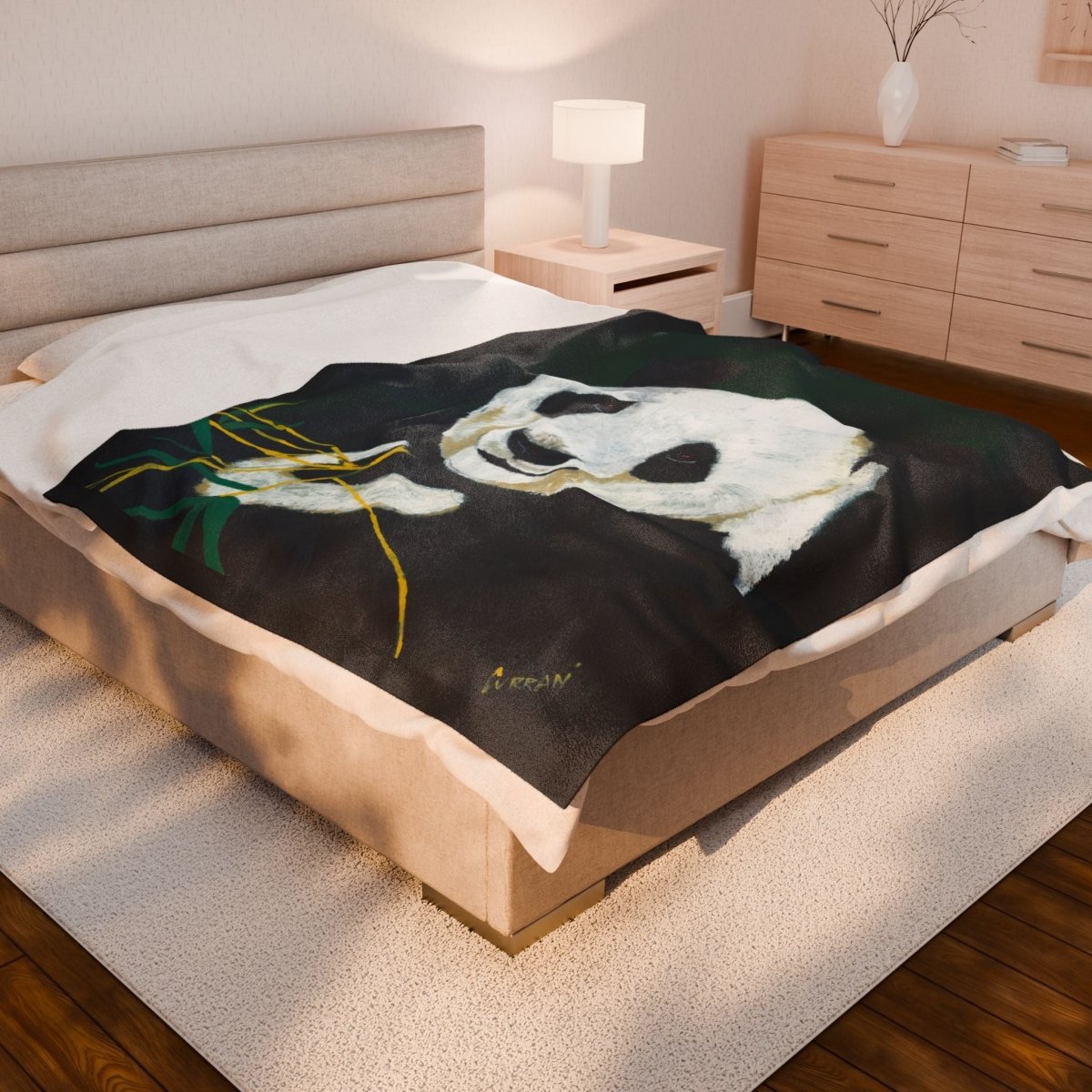 Cozy Panda Velveteen Plush Blanket - Perfect for Animal Lovers - Curran Artworks