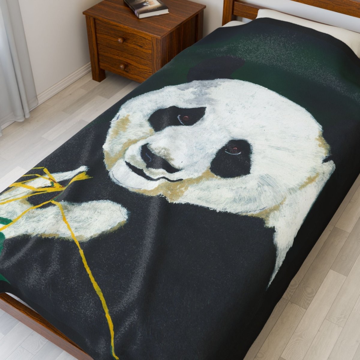 Cozy Panda Velveteen Plush Blanket - Perfect for Animal Lovers - Curran Artworks