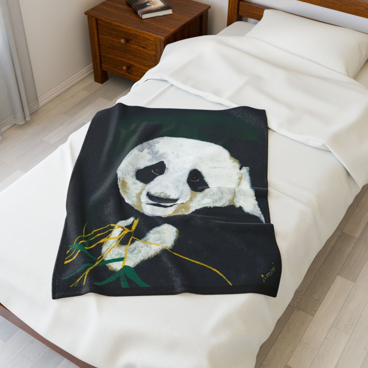 Cozy Panda Velveteen Plush Blanket - Perfect for Animal Lovers - Curran Artworks