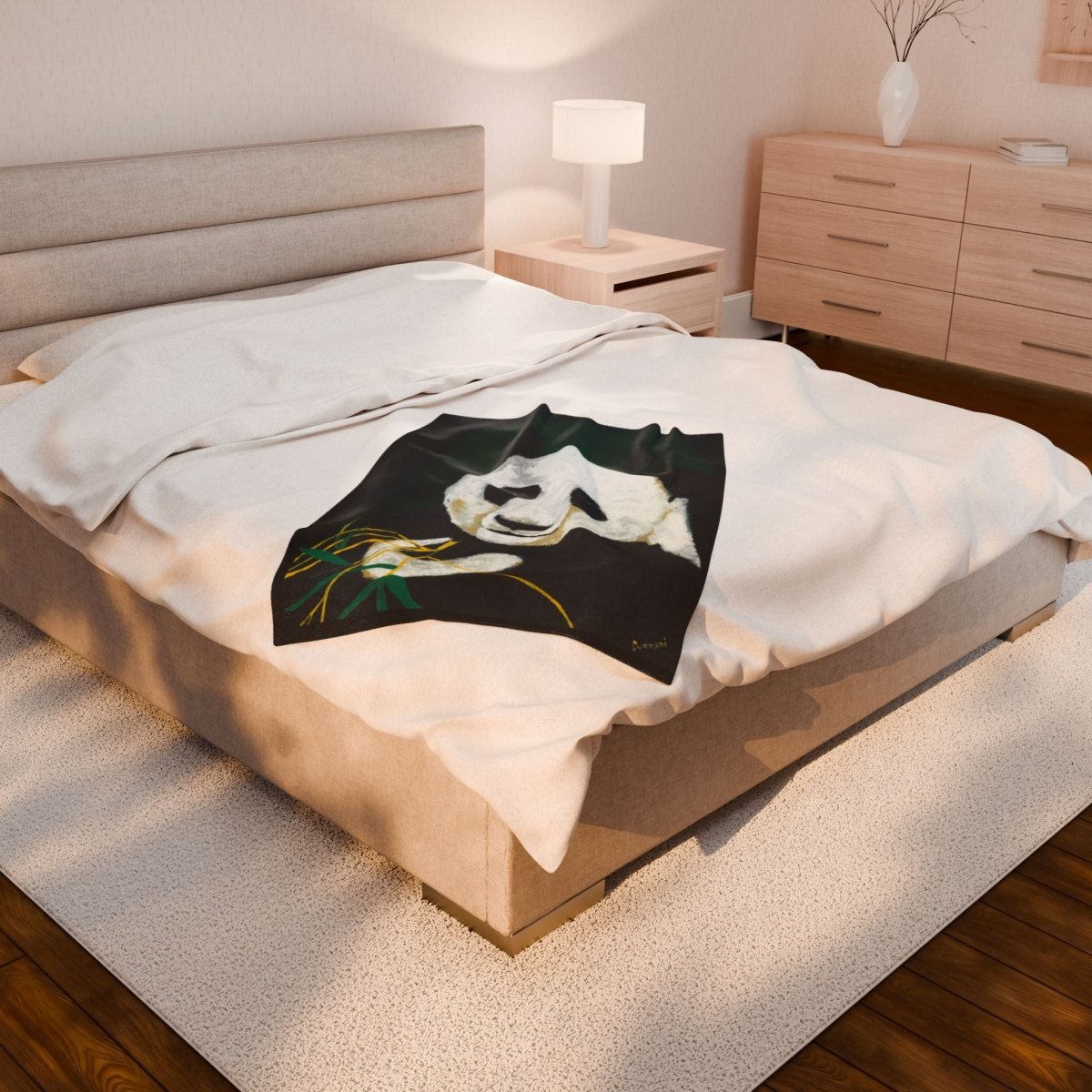 Cozy Panda Velveteen Plush Blanket - Perfect for Animal Lovers - Curran Artworks