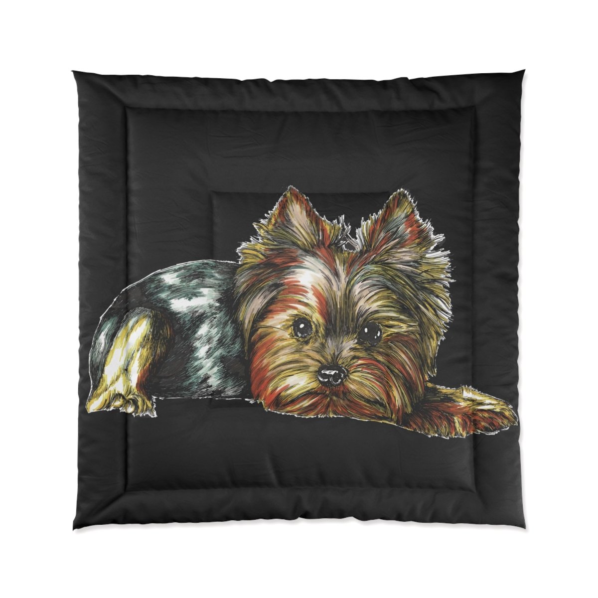 Cozy Yorkie Comforter - Perfect for Dog Lovers & Home Decor - Curran Artworks