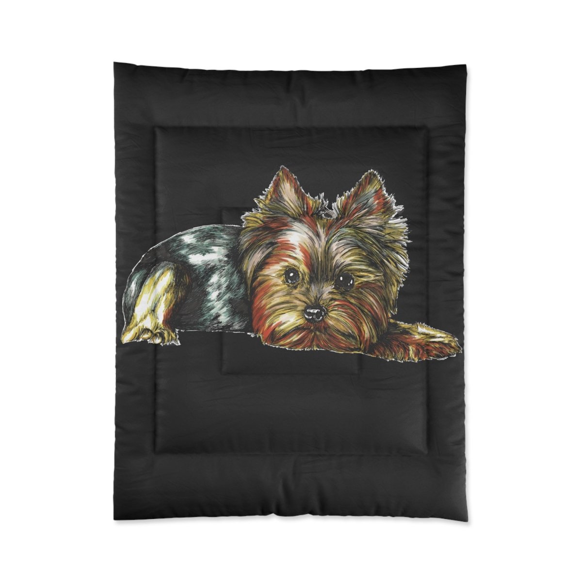 Cozy Yorkie Comforter - Perfect for Dog Lovers & Home Decor - Curran Artworks