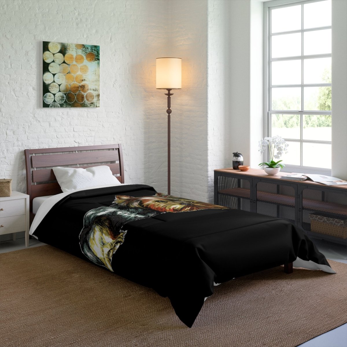 Cozy Yorkie Comforter - Perfect for Dog Lovers & Home Decor - Curran Artworks